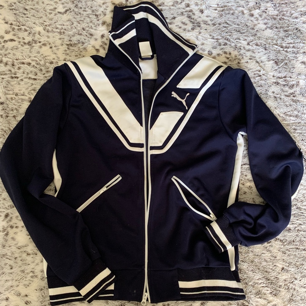 PUMA-Vintage full zip front with large cowl neck women’s size med